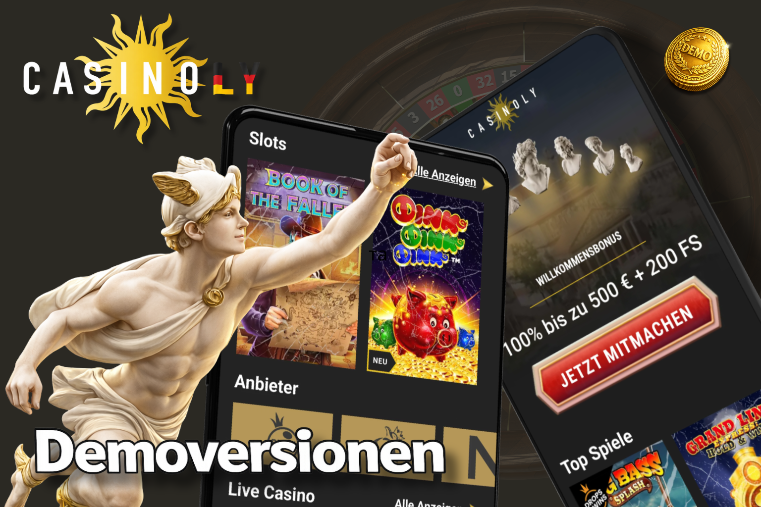 Casinoly Casino bietet Demoversionen an